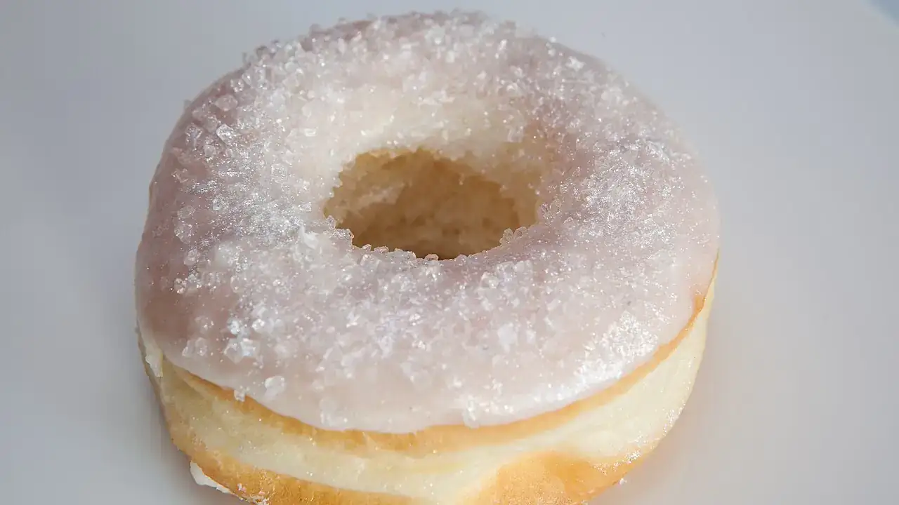 Sugar-glazed doughnut